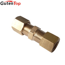 GutenTop High Quality Brass Compression pipe Fitting Straight Union Connector 1/4inchOD *1/4inchOD